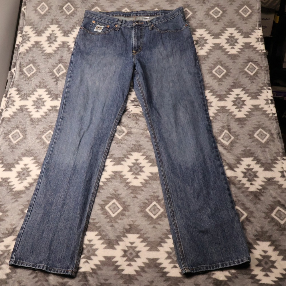 Cinch White Label Jeans Mens 38x36 Medium Wash Straight Leg Denim MB92834013